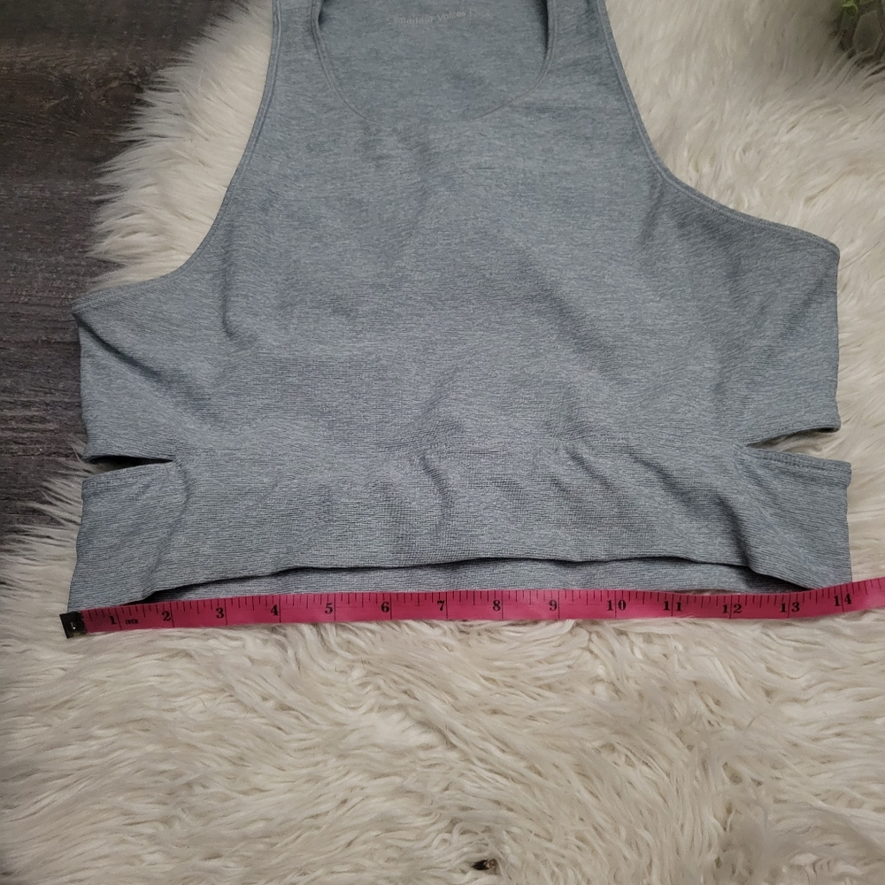 Outdoor Voices Blue Quartz Slashback Crop Activewear Top Size Large - Picture 6 of 11